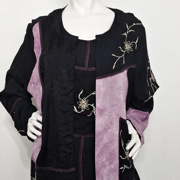 Drapers & Damons Bohemian Lagenlook Beaded Fairy Jacket & Maxi Dress Set Size XL - Picture 2 of 12